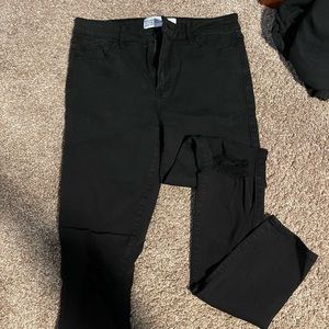 Abercrombie and Fitch Distressed Knee Black Skinny Jeans